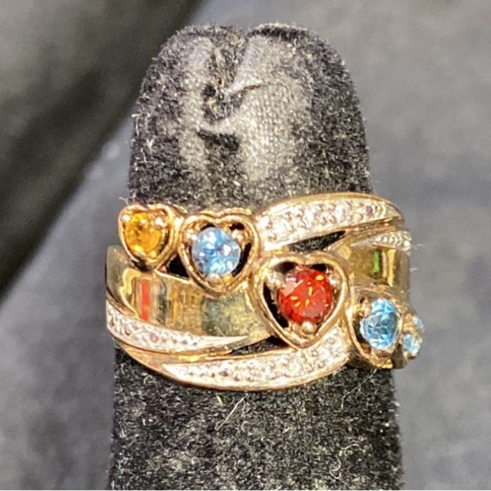 Vintage Diamond & Gemstone Ring - Size 4